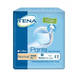 Трусики впитывающие для взрослых TENA Pants Normal Medium (80-110 см) 10 шт.