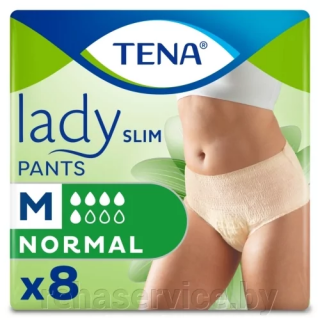 Впитывающие трусы для женщин Tena Lady Slim Pants Normal Medium 75-100 см (M), 8 шт.